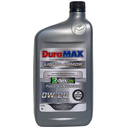 Моторна олива DuraMAX Dexos1 Gen 2 Full Synthetic 0W-20 0.946 л на Lexus RC