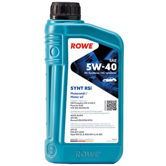 Моторна олива Rowe Synt RSi 5W-40 1 л на Citroen C3