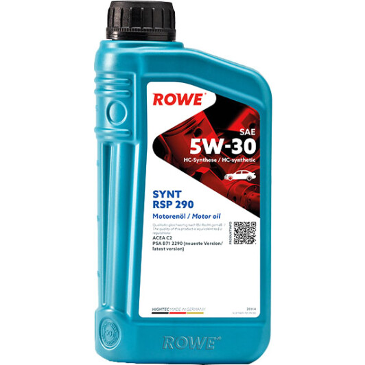 Моторное масло Rowe Synt RSP 290 5W-30 1 л на Mercedes 190