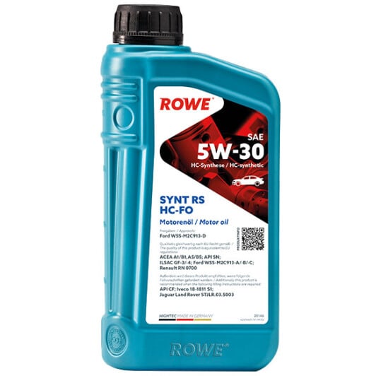 Моторна олива Rowe Synt RS HC-FO 5W-30 1 л на Kia Venga