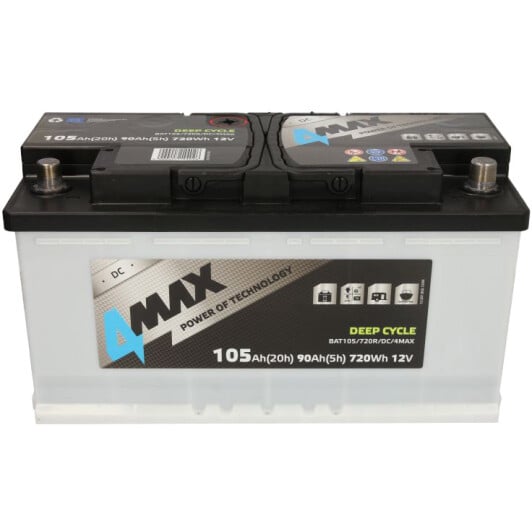 Тяговий акумулятор 4Max Deep Cycle BAT105/720R/DC/4MAX 105 Аг 12 В