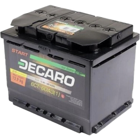 Аккумулятор DECARO 6 CT-60-L Start 6601s