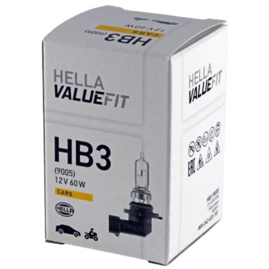 Автолампа Behr Hella ValueFit HB3 P20d 60 W прозора 8GH242632-181