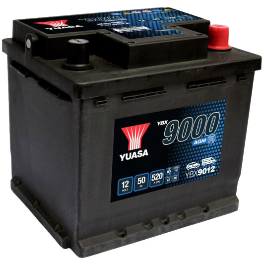 Акумулятор Yuasa 6 CT-50-R YBX 9000 AGM YBX9012