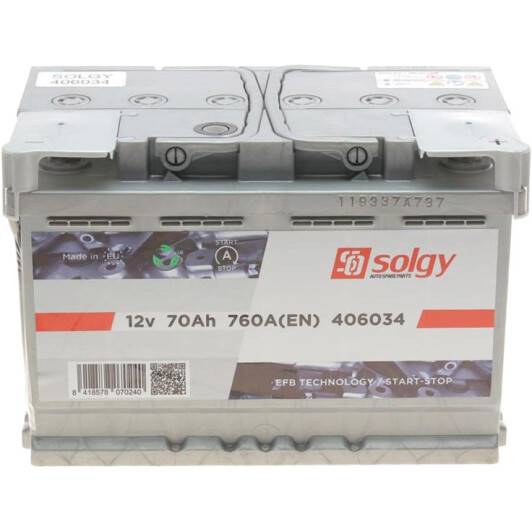 Акумулятор Solgy 6 CT-70-R 406034