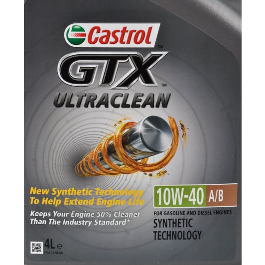 Моторное масло Castrol GTX Ultraclean A/B 10W-40 4 л на Nissan Juke