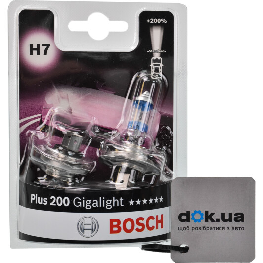 Автолампа Bosch Plus 200 Gigalight H7 PX26d 55 W 1987301436