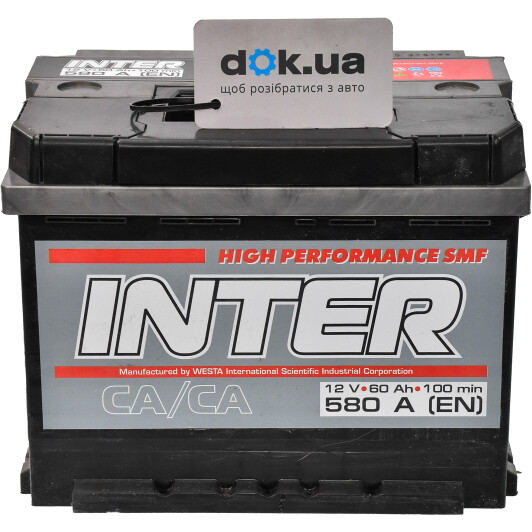 Акумулятор Inter 6 CT-60-R High Performance SMF INTER12