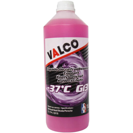 Готовый антифриз Valco -37° G13 розовый -37 °C 1 л