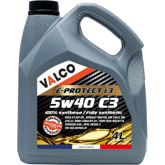 Моторное масло Valco E-PROTECT 1.3 5W-40 4 л на Dacia Solenza