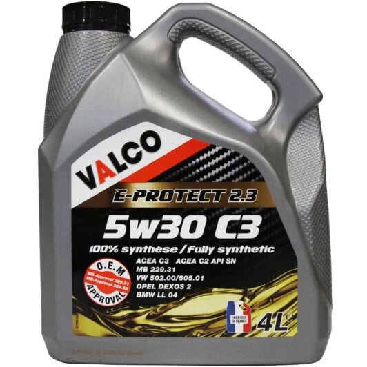 Моторное масло Valco E-PROTECT 2.3 5W-30 4 л на Fiat Ducato