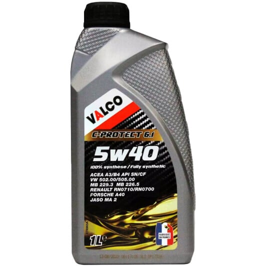 Моторное масло Valco C-PROTECT 6.1 5W-40 1 л на Suzuki XL7