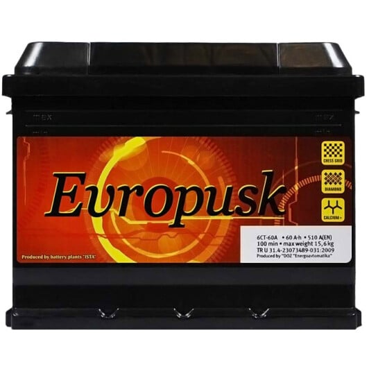 Акумулятор Evropusk 6 CT-60-L ev003