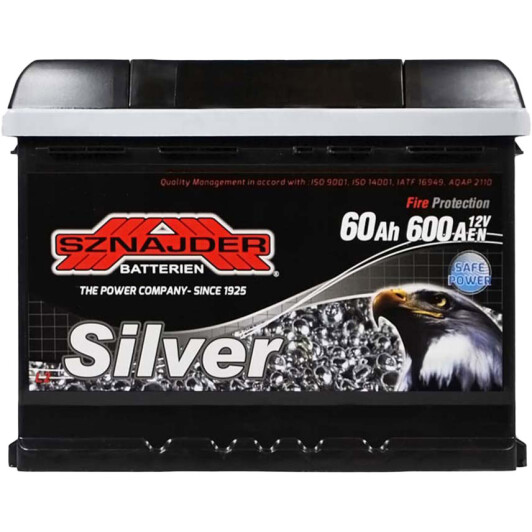 Акумулятор SZNAJDER 6 CT-60-L Silver 56085