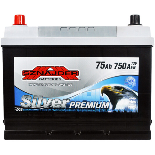 Аккумулятор SZNAJDER 6 CT-75-L Silver Premium 57552