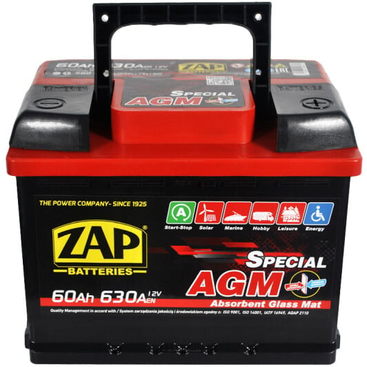 Акумулятор ZAP 6 CT-60-R AGM Special 56002Z