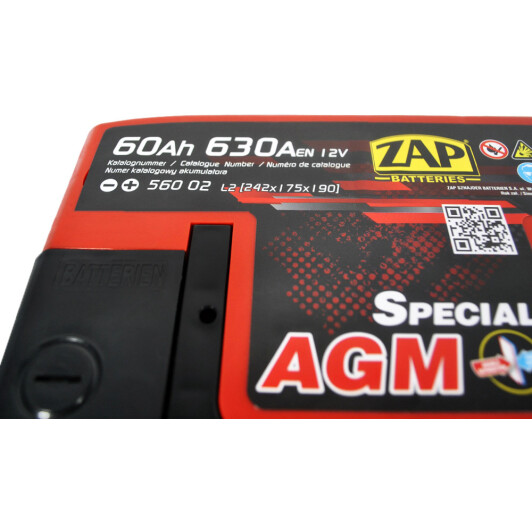 Акумулятор ZAP 6 CT-60-R AGM Special 56002Z