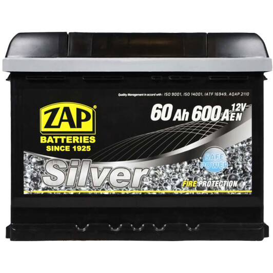 Аккумулятор ZAP 6 CT-60-R Silver 56083Z