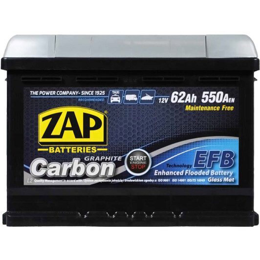 Аккумулятор ZAP 6 CT-62-R Carbon 56205Z