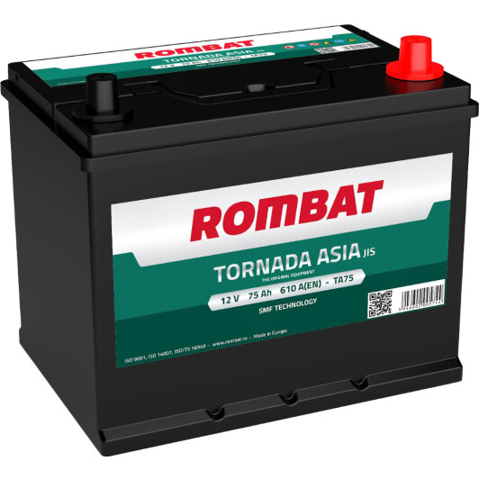 Аккумулятор Rombat 6 CT-75-R Tornada Asia TA75