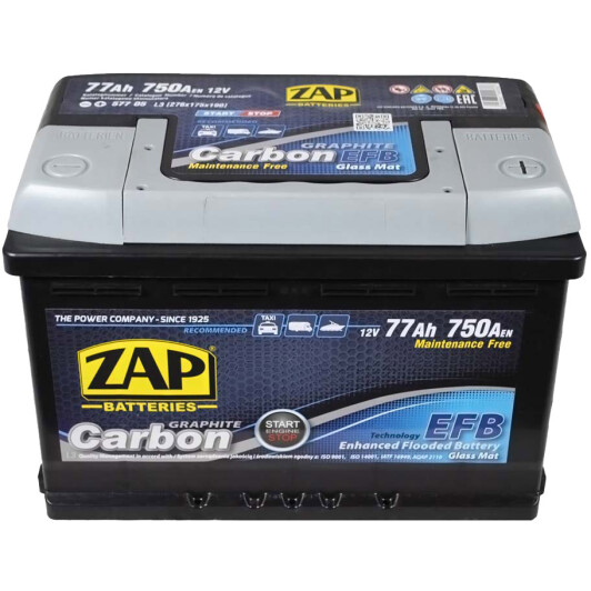 Аккумулятор ZAP 6 CT-77-R Carbon 57705Z