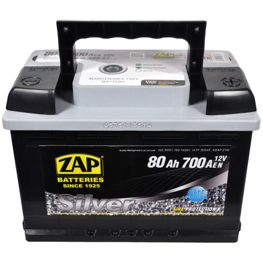 Аккумулятор ZAP 6 CT-80-R Silver 58083Z