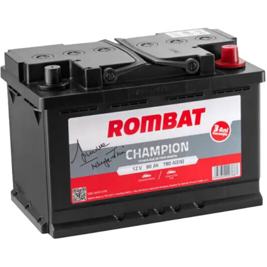 Аккумулятор Rombat 6 CT-80-R Champion FC380