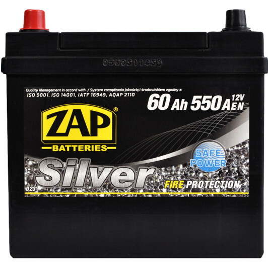 Аккумулятор ZAP 6 CT-60-L Silver 5601Z