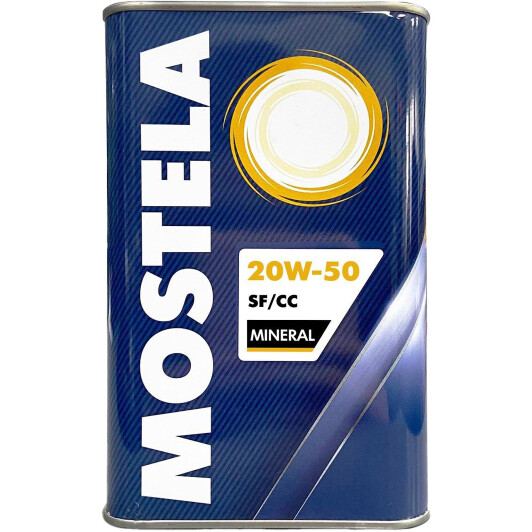 Масло Mostela Mineral 20W-50 4,73 л на MINI Cooper