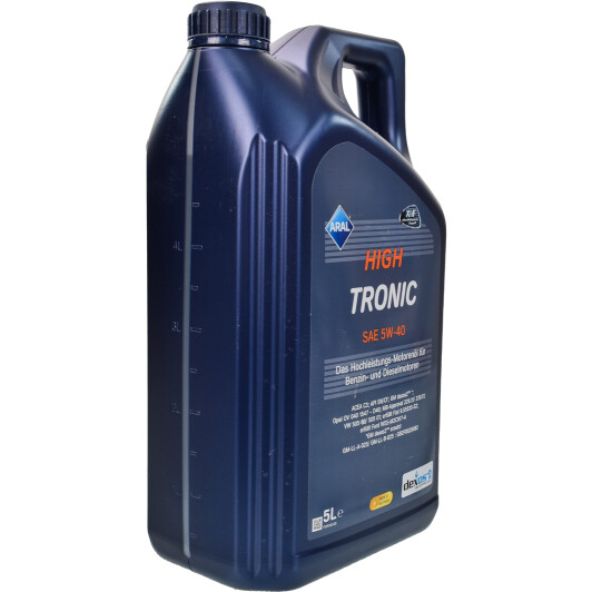 Масло Aral HighTronic 5W-40 для Mitsubishi Pajero 5 л на Mitsubishi Pajero