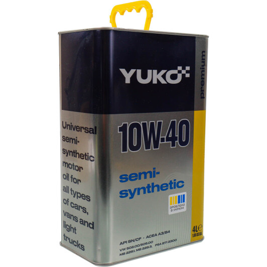 Масло Yuko Semisynthetic 10W-40 4 л на Porsche Cayenne