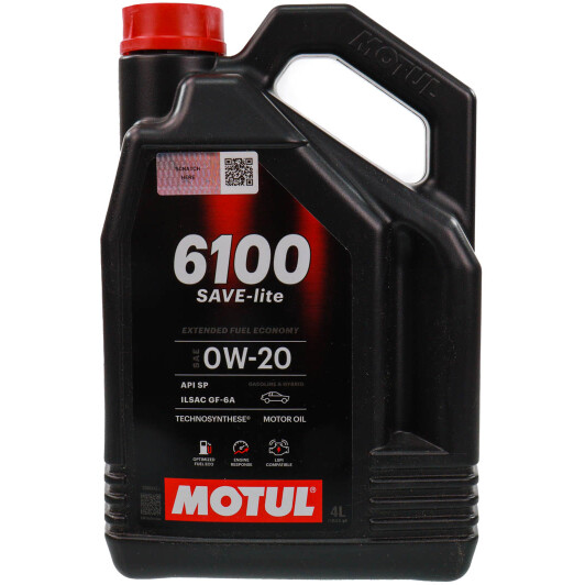 Масло Motul 6100 Save-Lite 0W-20 4 л на Mitsubishi Pajero