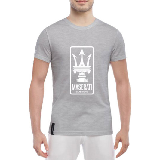 Футболка мужская Globuspioner классическая Maserati Classiche серый спереди 3XL