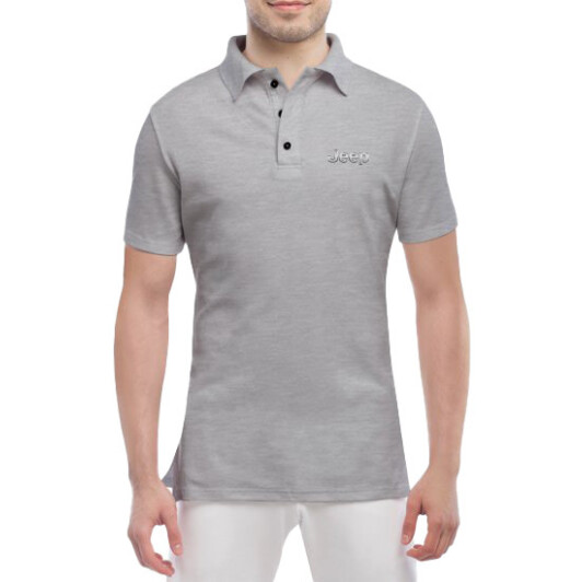 Футболка мужская Globuspioner поло Jeep Big Logo Silver серый спереди M