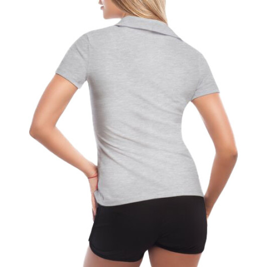 Футболка женская Globuspioner поло BMW Turbo серый спереди L