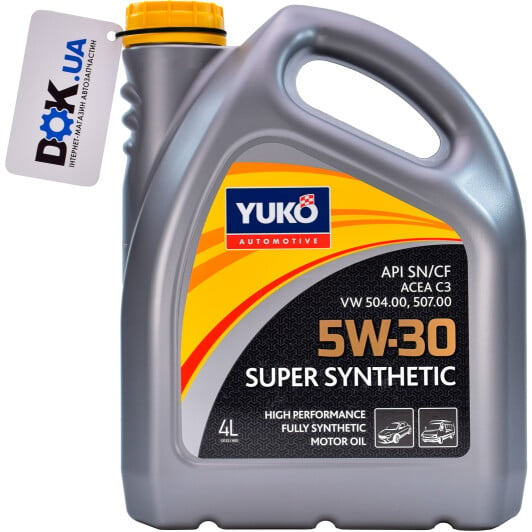 Моторна олива Yuko Super Synthetic C3 5W-30 4 л на Subaru Tribeca