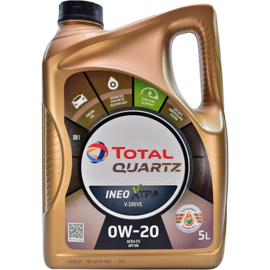 Моторное масло Total Quartz Ineo Xtra V-Drive 0W-20 5 л на Lexus RC