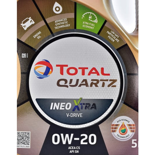Моторное масло Total Quartz Ineo Xtra V-Drive 0W-20 5 л на Mercedes A-Class