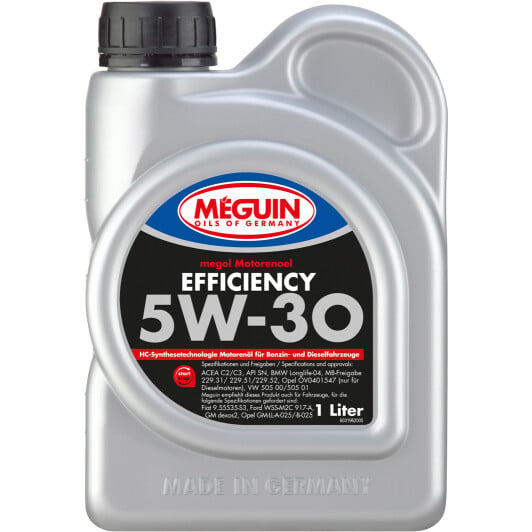 Моторное масло Meguin Efficiency 5W-30 1 л на Mercedes 100