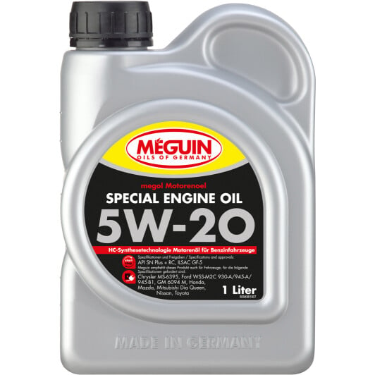 Моторное масло Meguin Special Engine Oil 5W-20 1 л на Mercedes CLK-Class