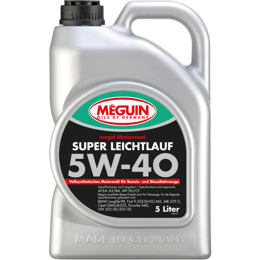 Моторное масло Meguin Super Leichtlauf 5W-40 5 л на Nissan Pulsar