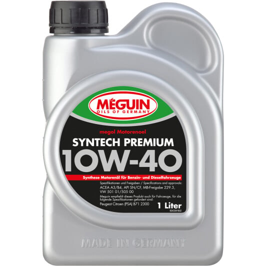 Моторна олива Meguin Syntech Premium 10W-40 1 л на Mercedes E-Class