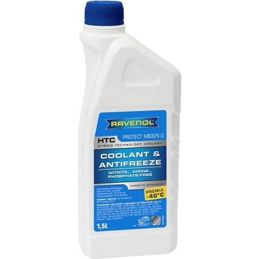 Готовый антифриз Ravenol HTC Protect MB325.0 G11 синий -40 °C 1,5 л