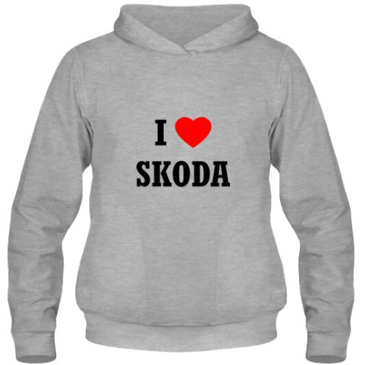 Кенгурушка мужская утепленная Globuspioner I Love Skoda спереди серый XS