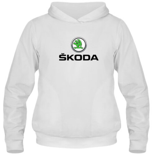 Кенгурушка мужская утепленная Globuspioner Skoda Big Logo спереди белый XS