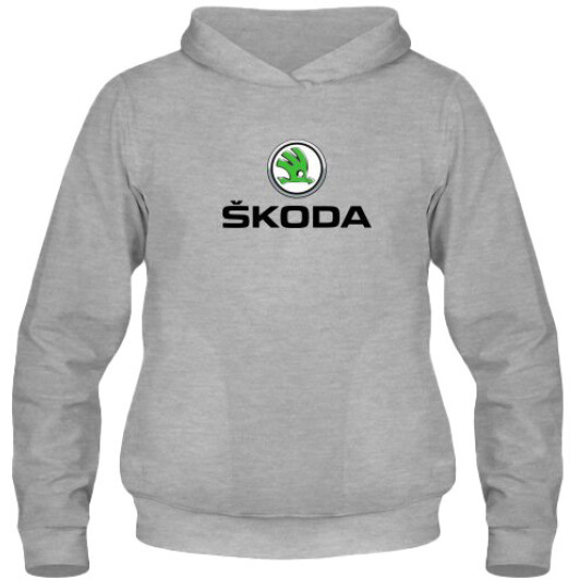 Кенгурушка мужская утепленная Globuspioner Skoda Big Logo спереди серый XS