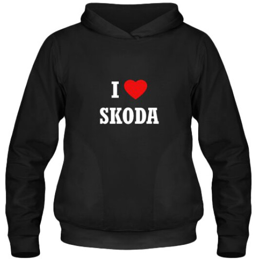 Кенгурушка мужская утепленная Globuspioner I Love Skoda спереди чёрный XL