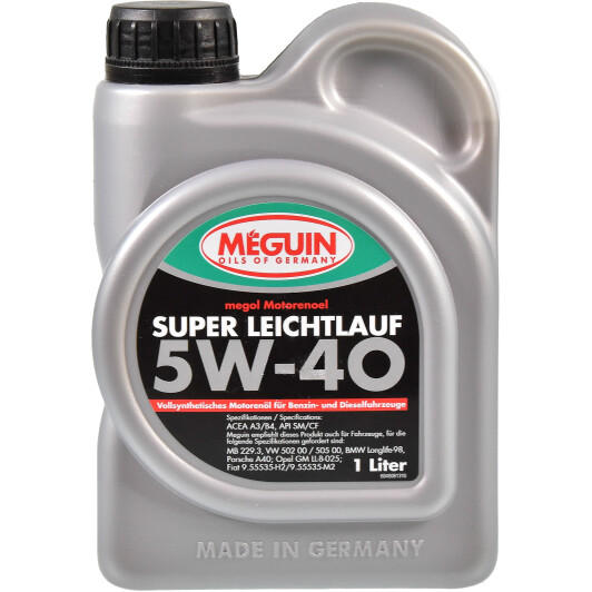 Моторна олива Meguin Super Leichtlauf 5W-40 1 л на Toyota Matrix