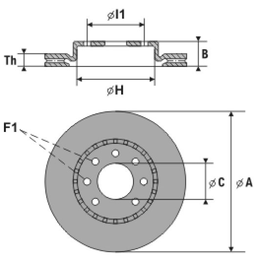Тормозной диск Rotinger RT 1486