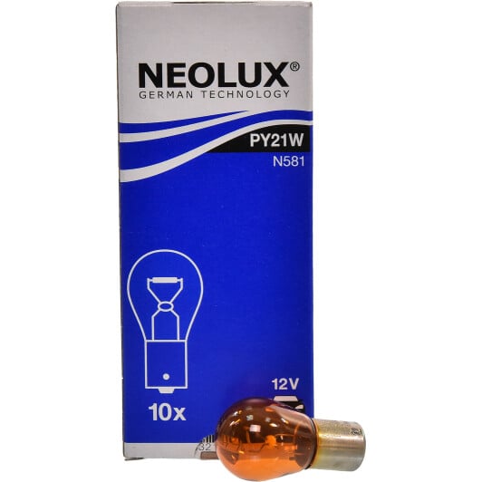 Автолампа Neolux® PY21W BAU15s 21 W помаранчева n581